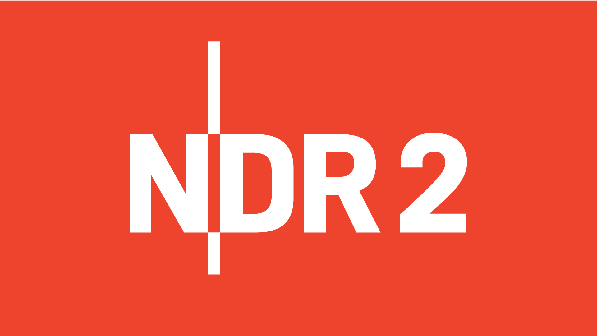 weißes NDR 2 Logo auf rotem Grund